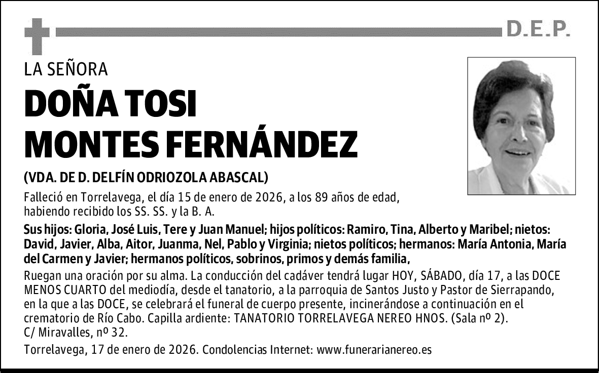 DOÑA TOSI MONTES FERNÁNDEZ