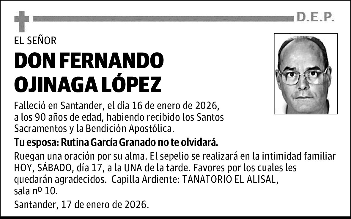 DON FERNANDO OJINAGA LÓPEZ
