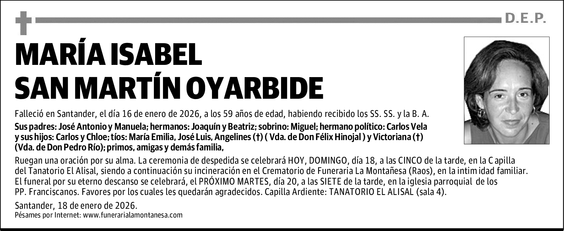 MARÍA ISABEL SAN MARTÍN OYARBIDE