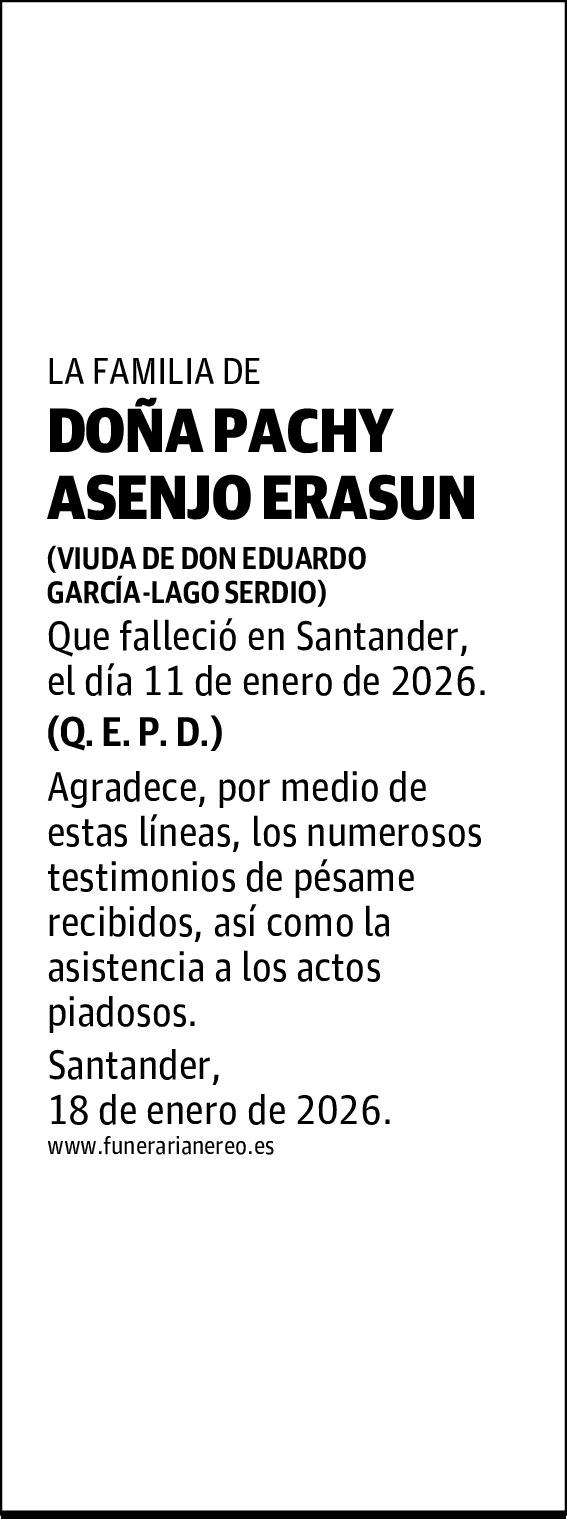 DOÑA PACHY ASENJO ERASUN