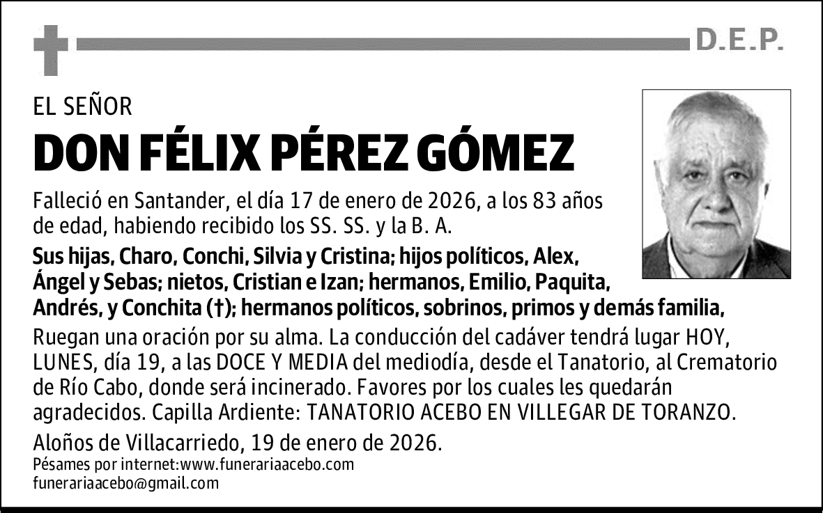 DON FÉLIX PÉREZ GÓMEZ