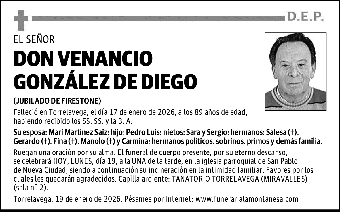 DON VENANCIO GONZÁLEZ DE DIEGO