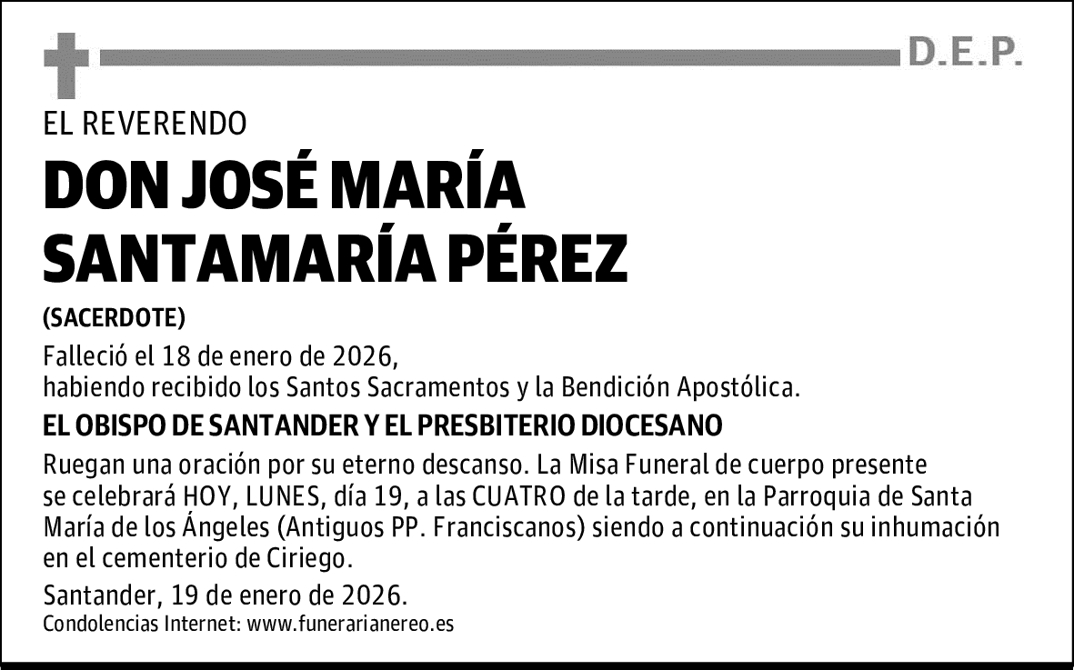 DON JOSÉ MARÍA SANTAMARÍA PÉREZ