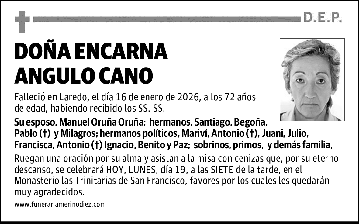 DOÑA ENCARNA ANGULO CANO