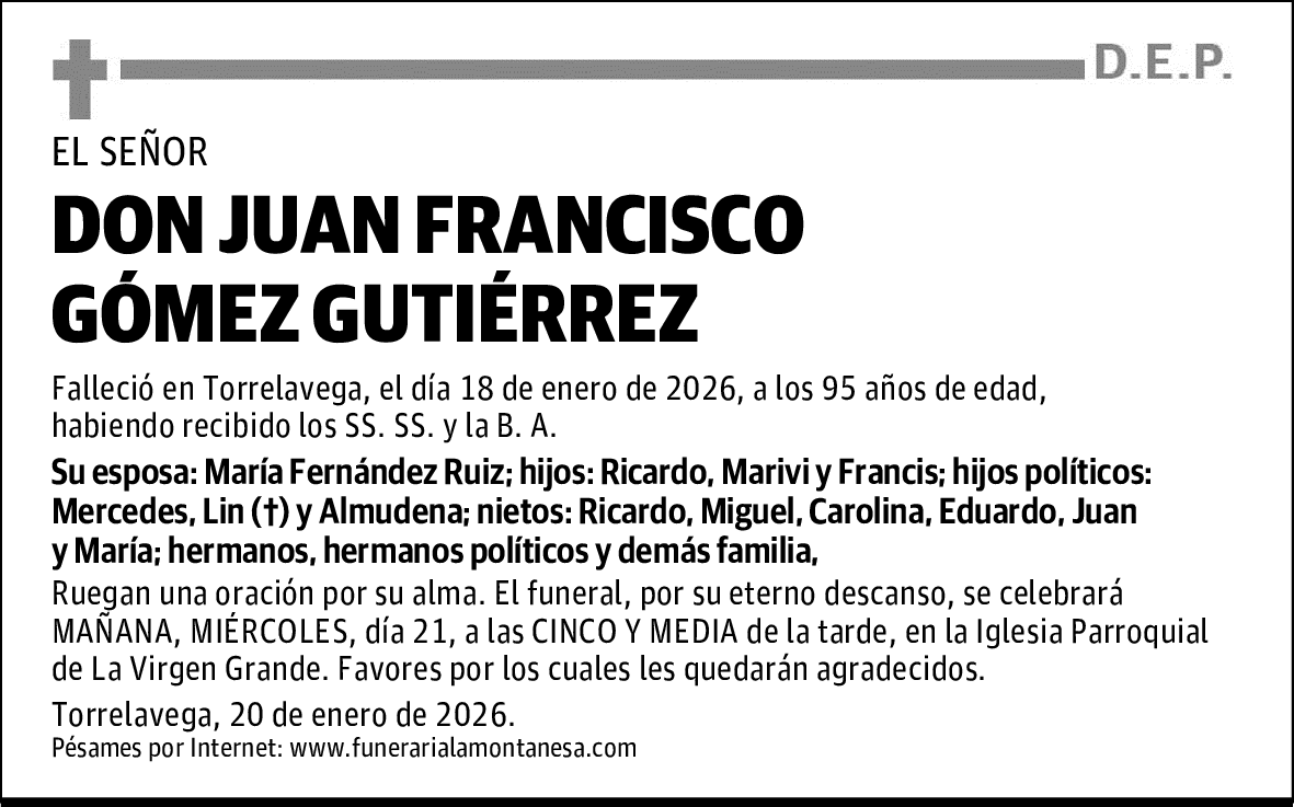 DON JUAN FRANCISCO GÓMEZ GUTIÉRREZ