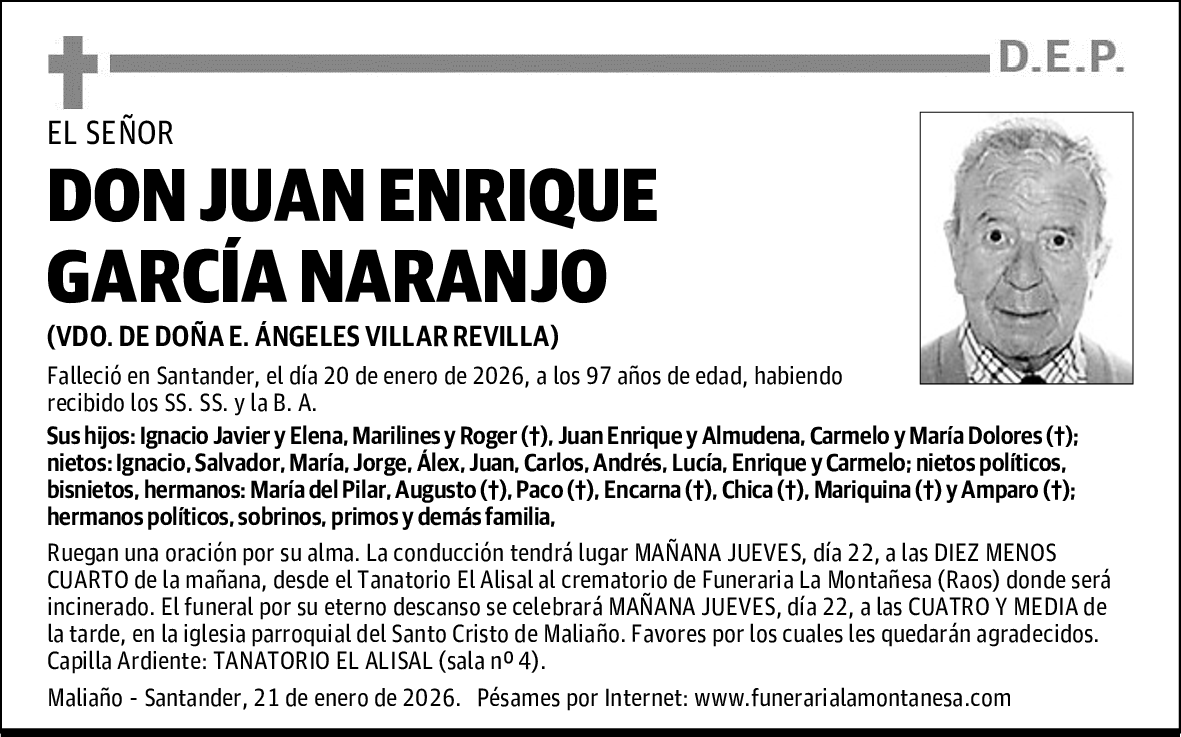 DON JUAN ENRIQUE GARCÍA NARANJO