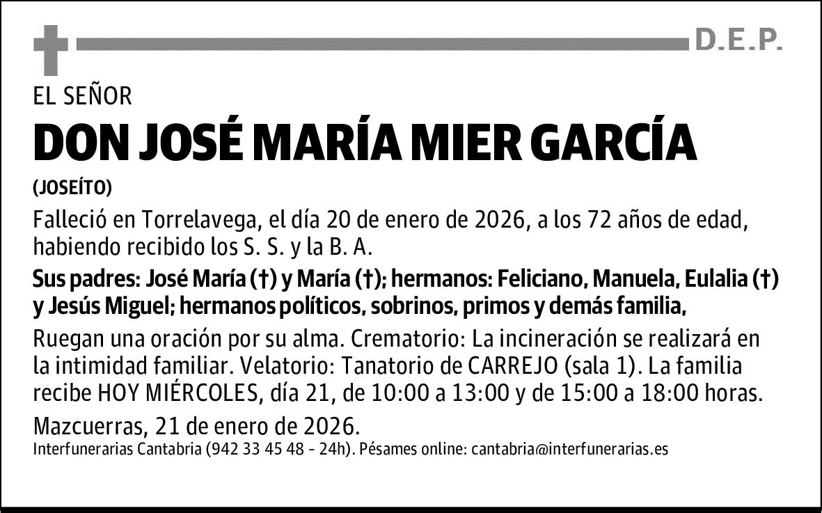 DON JOSÉ MARÍA MIER GARCÍA