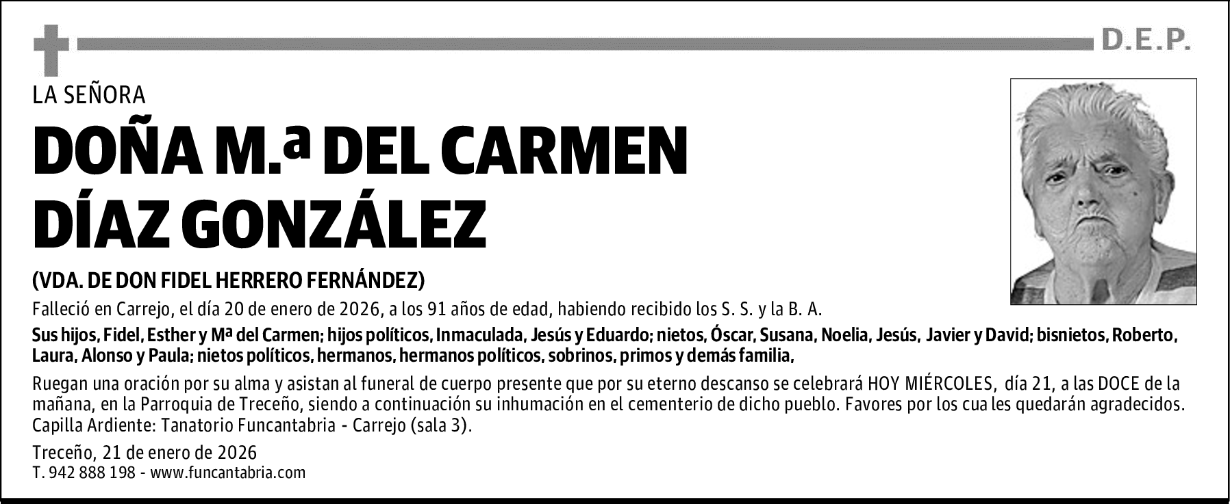 DOÑA M.ª DEL CARMEN DÍAZ GONZÁLEZ