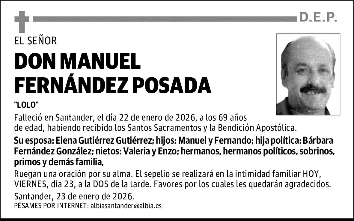 DON MANUEL FERNÁNDEZ POSADA
