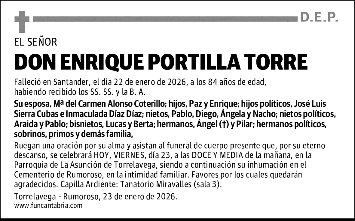 DON ENRIQUE PORTILLA TORRE