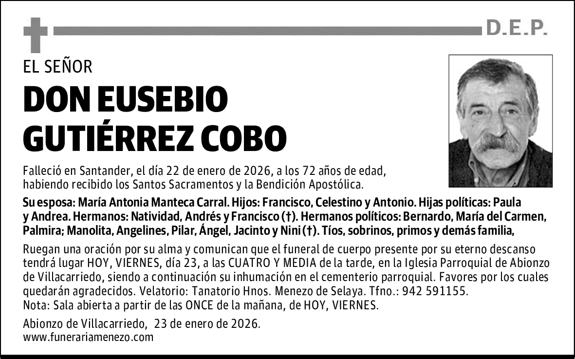DON EUSEBIO GUTIÉRREZ COBO