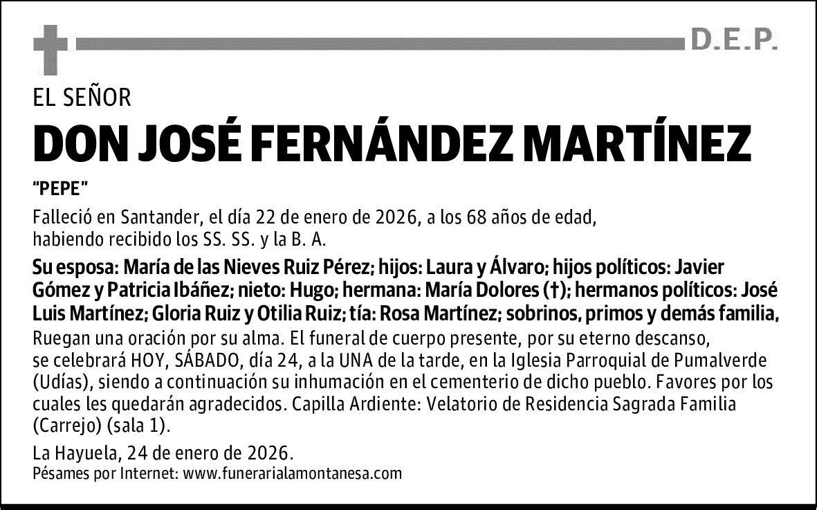 DON JOSÉ FERNÁNDEZ MARTÍNEZ