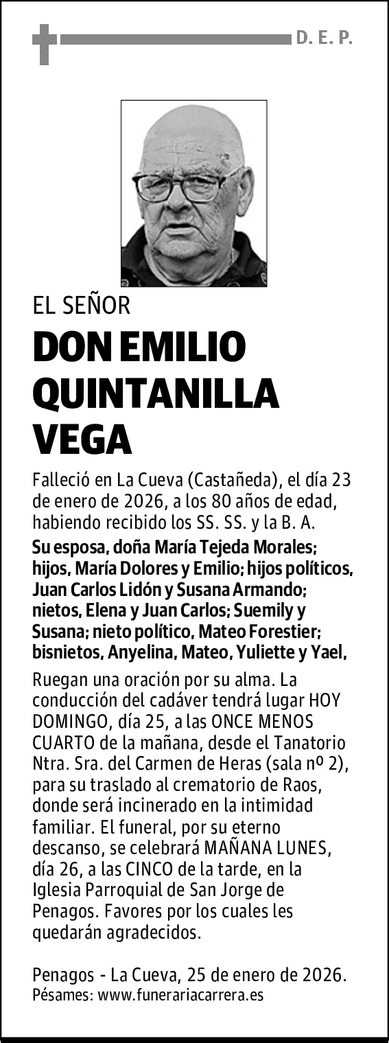 DON EMILIO QUINTANILLA VEGA