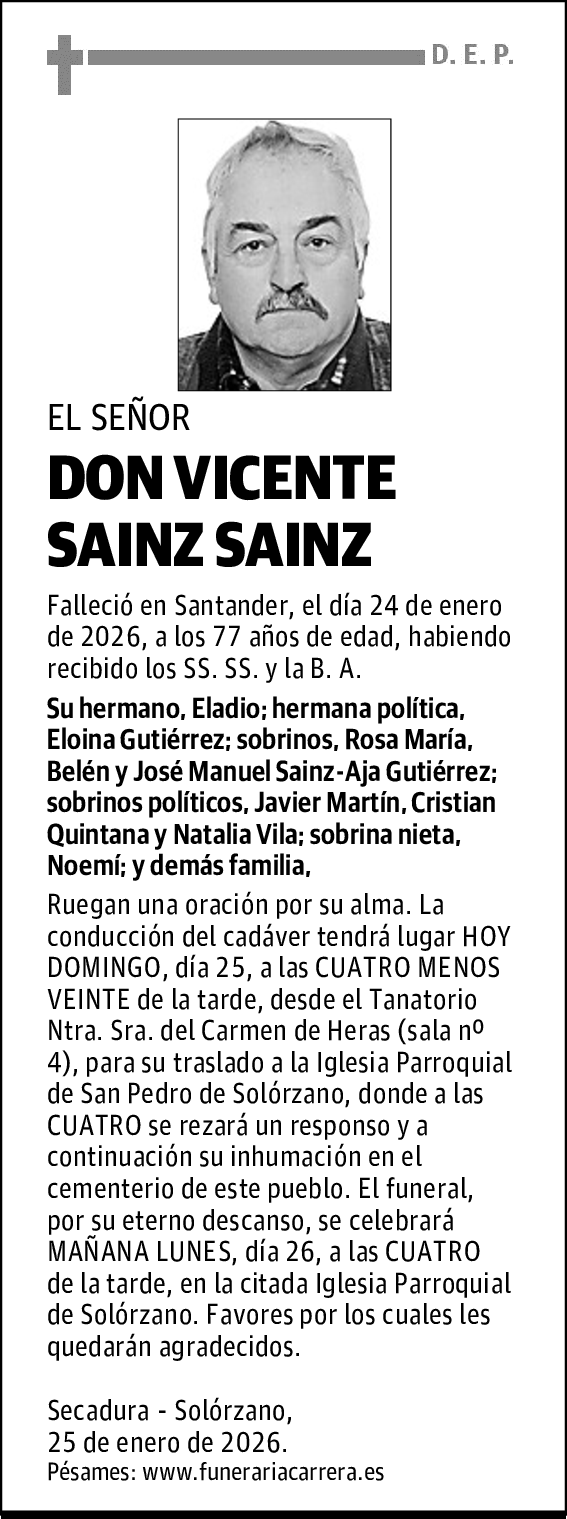 DON VICENTE SAINZ SAINZ