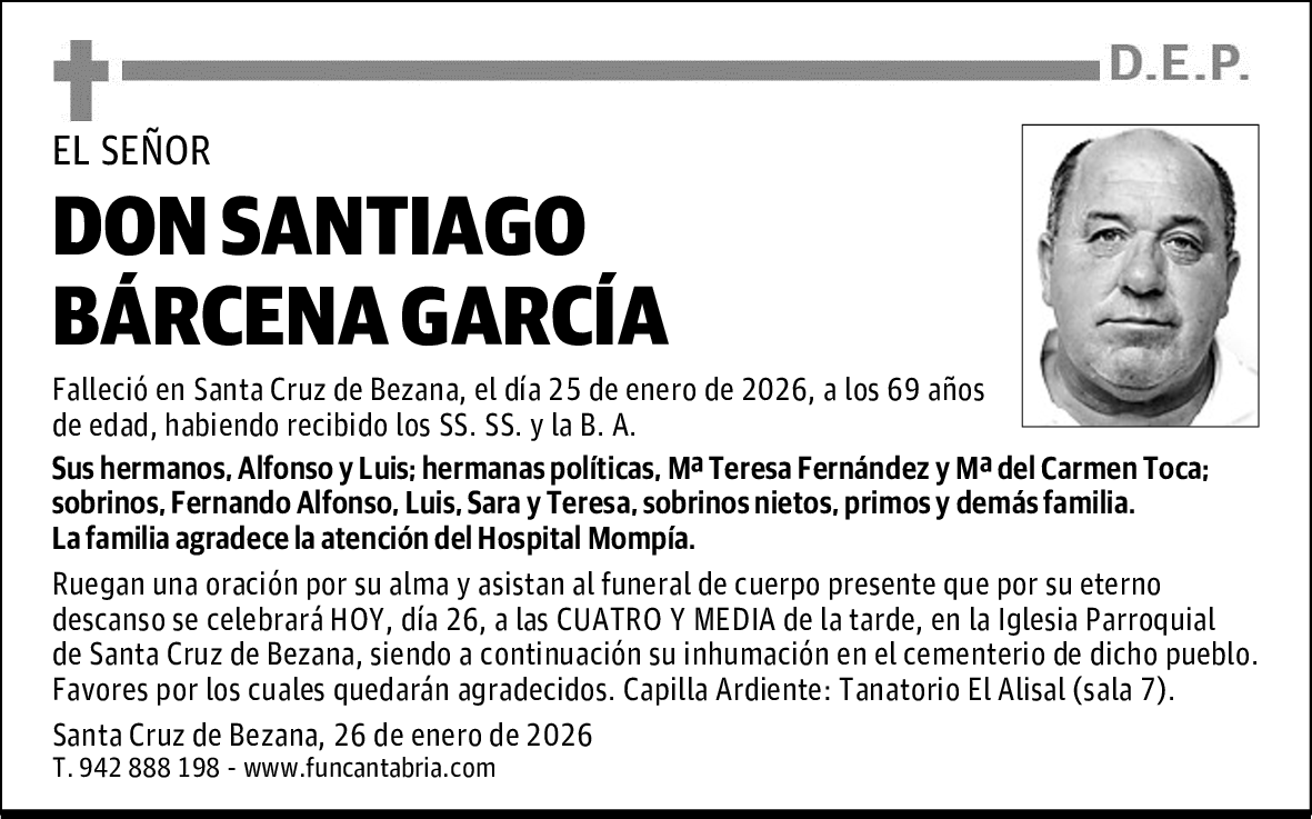 DON SANTIAGO BÁRCENA GARCÍA