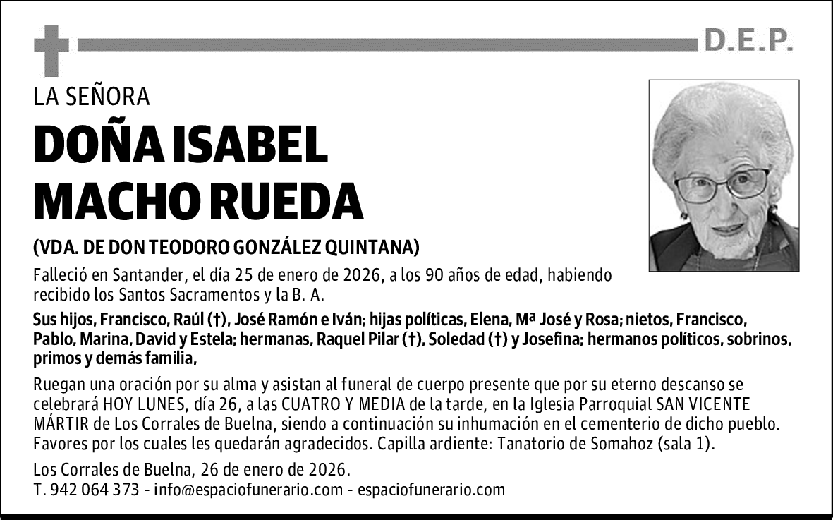 DOÑA ISABEL MACHO RUEDA