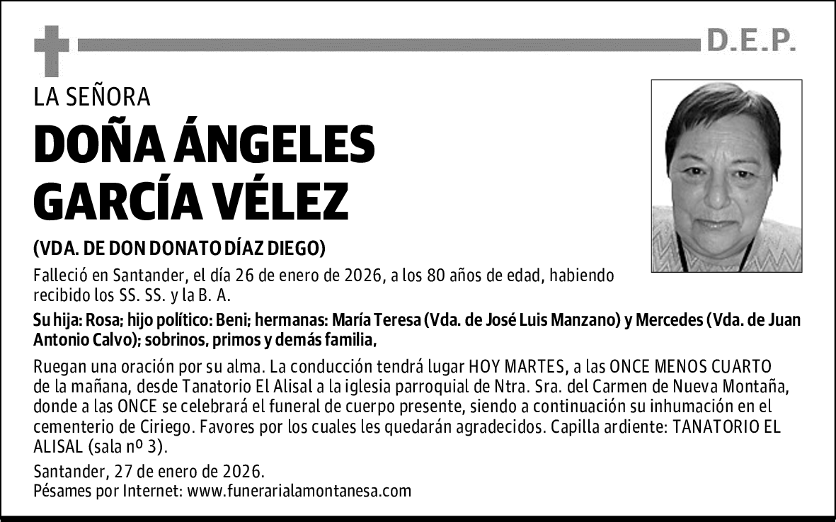 DOÑA ÁNGELES GARCÍA VÉLEZ