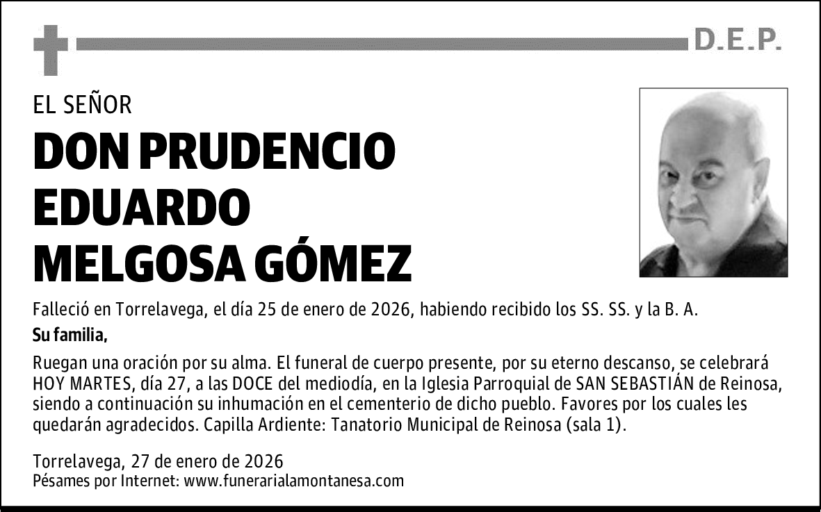 DON PRUDENCIO EDUARDO MELGOSA GÓMEZ