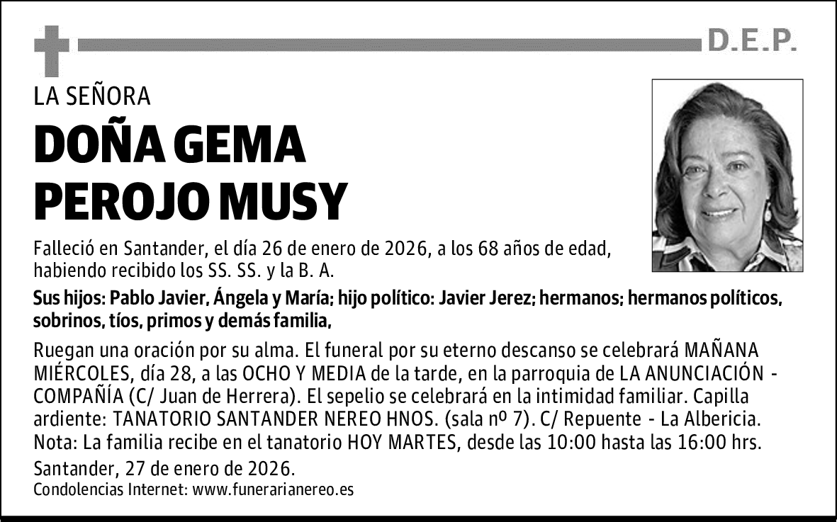 DOÑA GEMA PEROJO MUSY