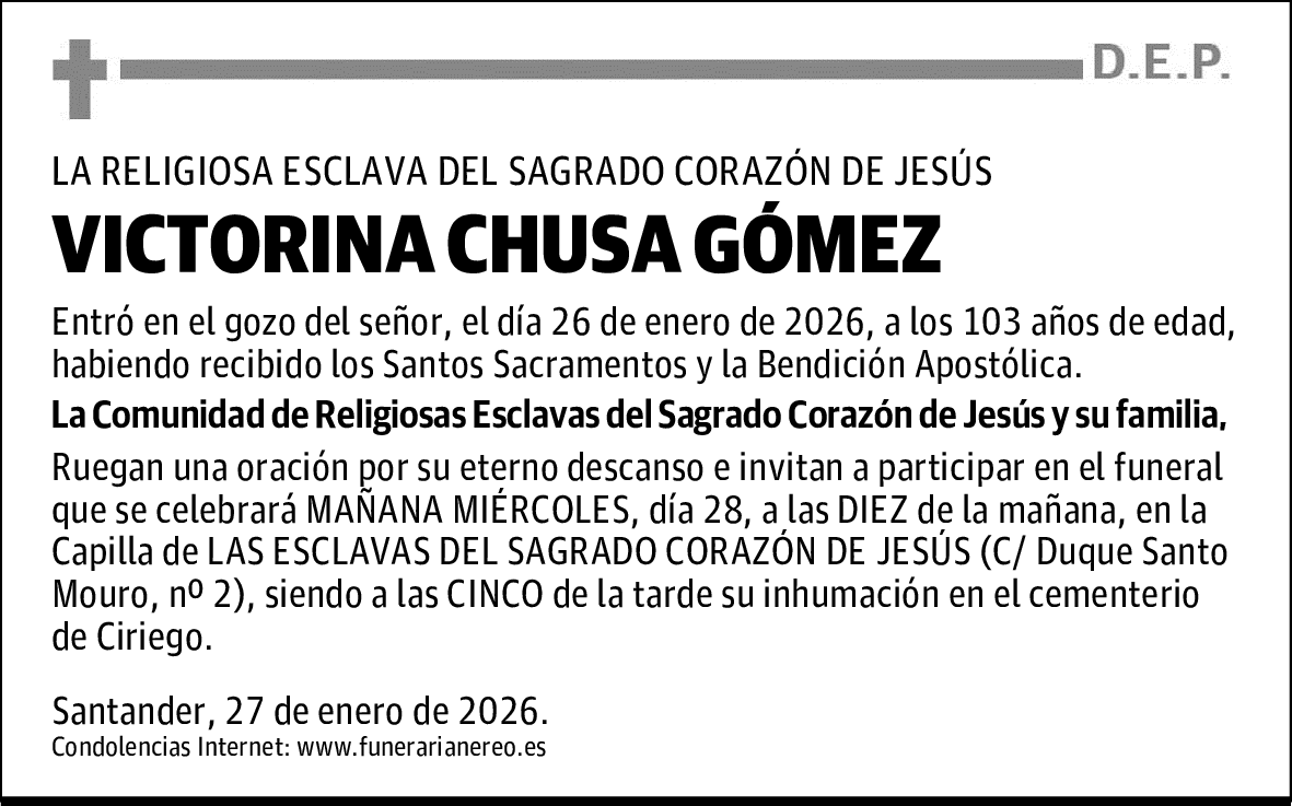 VICTORINA CHUSA GÓMEZ