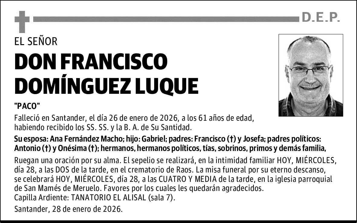 DON FRANCISCO DOMÍNGUEZ LUQUE