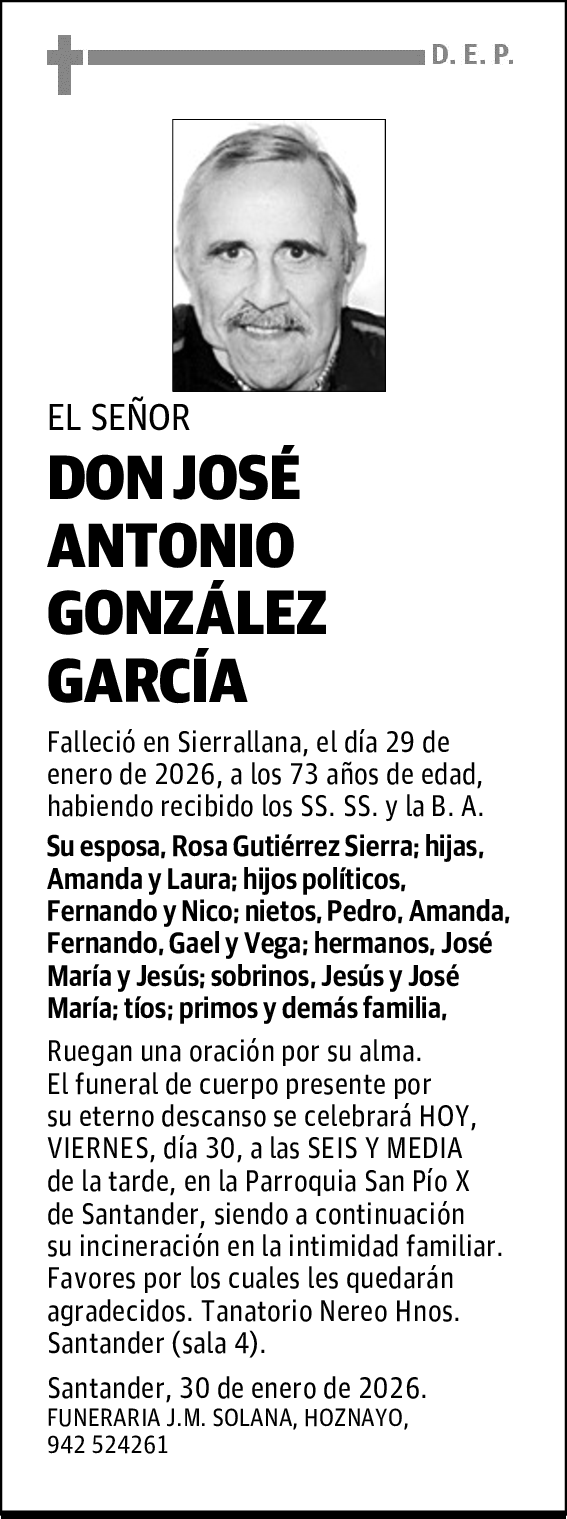 DON JOSÉ ANTONIO GONZÁLEZ GARCÍA