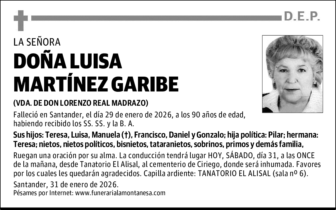 DOÑA LUISA MARTÍNEZ GARIBE