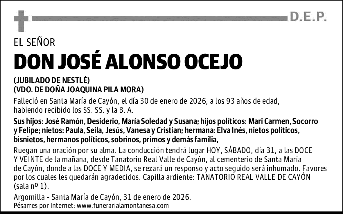 DON JOSÉ ALONSO OCEJO