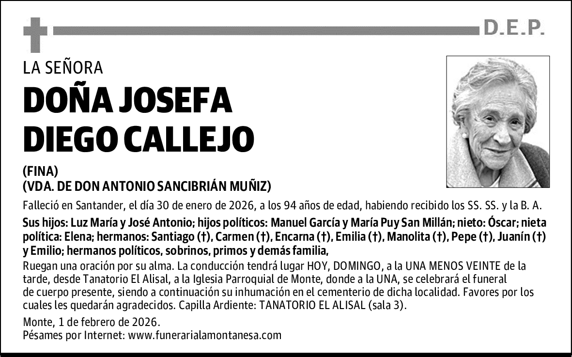 DOÑA JOSEFA DIEGO CALLEJO