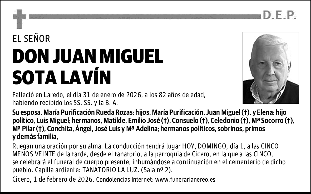 DON JUAN MIGUEL SOTA LAVÍN