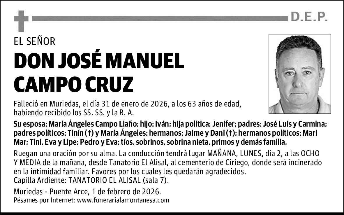 DON JOSÉ MANUEL CAMPO CRUZ