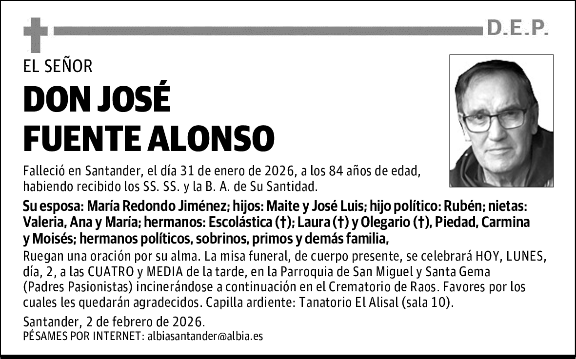 DON JOSÉ FUENTE ALONSO