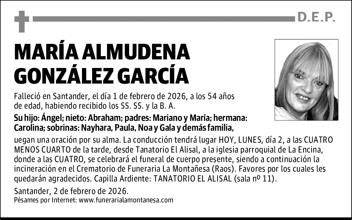 MARÍA ALMUDENA GONZÁLEZ GARCÍA