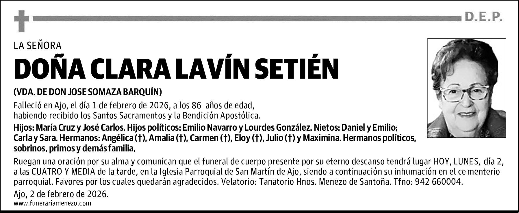 DOÑA CLARA LAVÍN SETIÉN