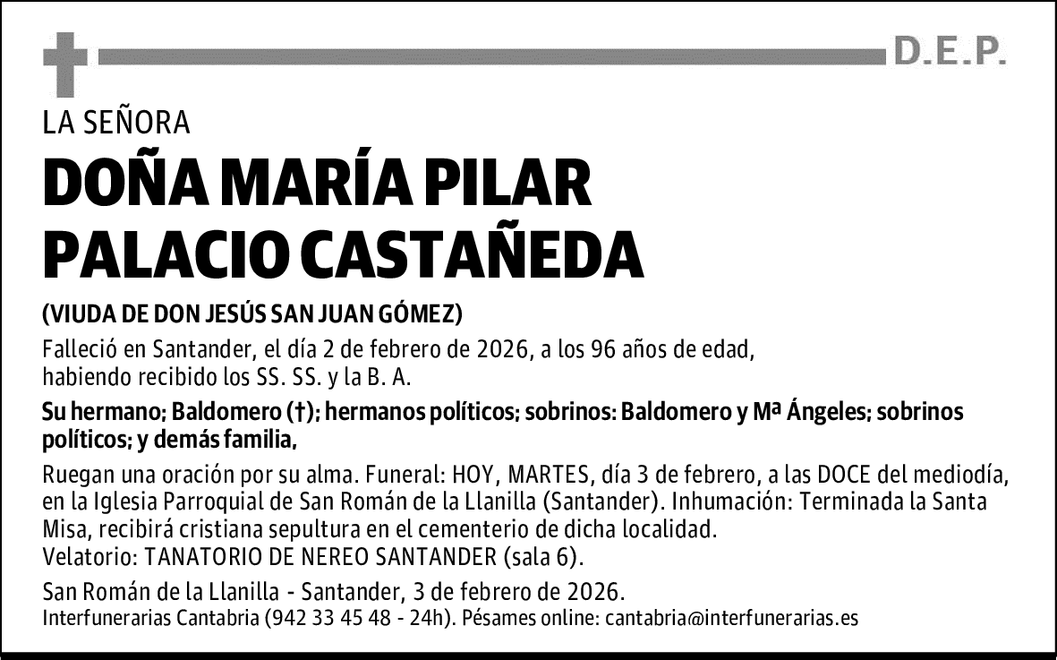 DOÑA MARÍA PILAR PALACIO CASTAÑEDA