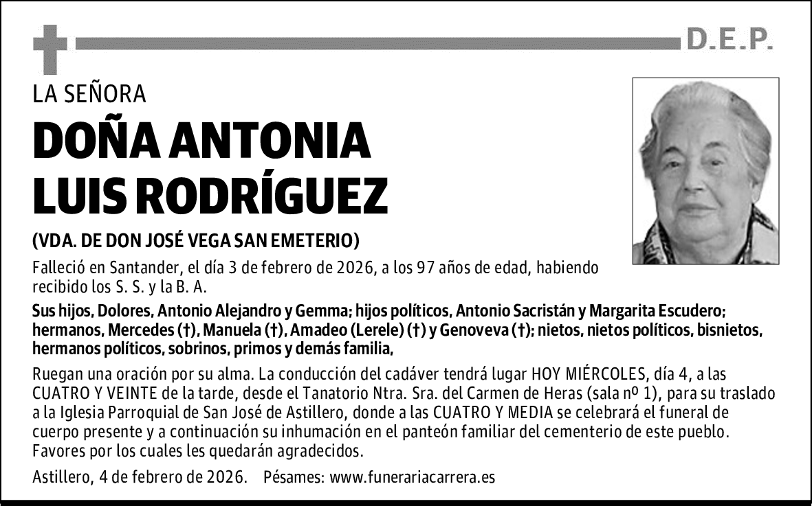 DOÑA ANTONIA LUIS RODRÍGUEZ