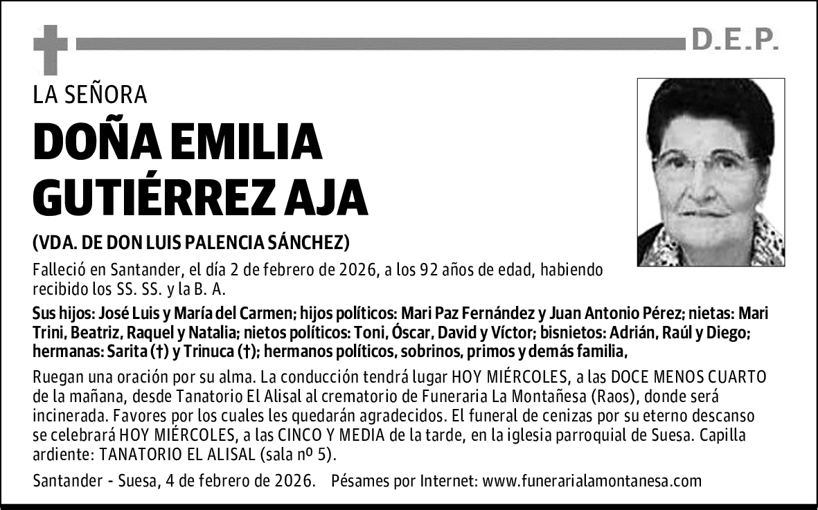 DOÑA EMILIA GUTIÉRREZ AJA