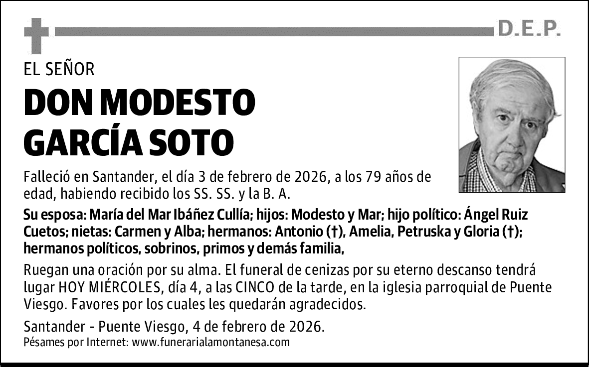DON MODESTO GARCÍA SOTO