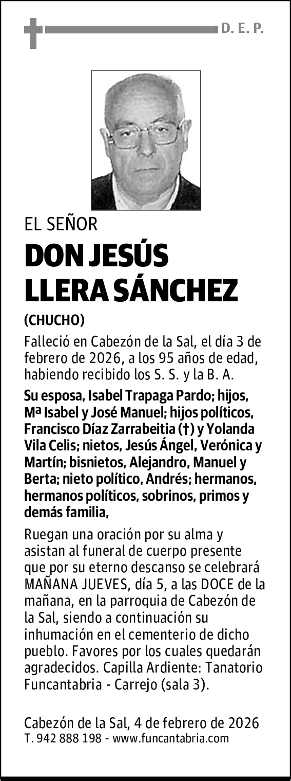 DON JESÚS LLERA SÁNCHEZ