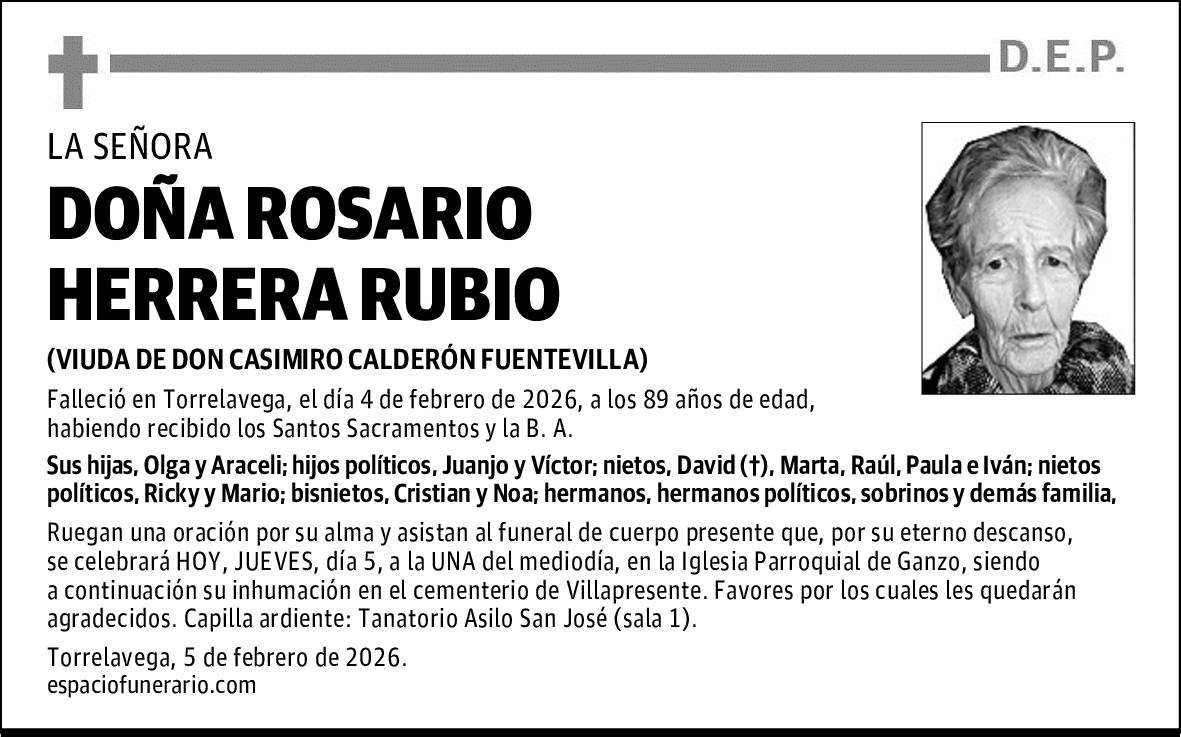DOÑA ROSARIO HERRERA RUBIO