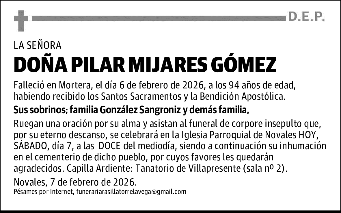 DOÑA PILAR MIJARES GÓMEZ
