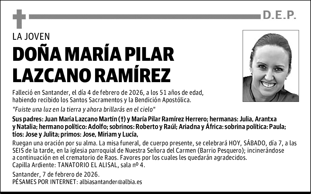DOÑA MARÍA PILAR LAZCANO RAMÍREZ