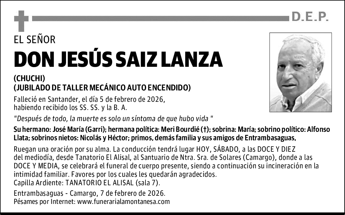 DON JESÚS SAIZ LANZA
