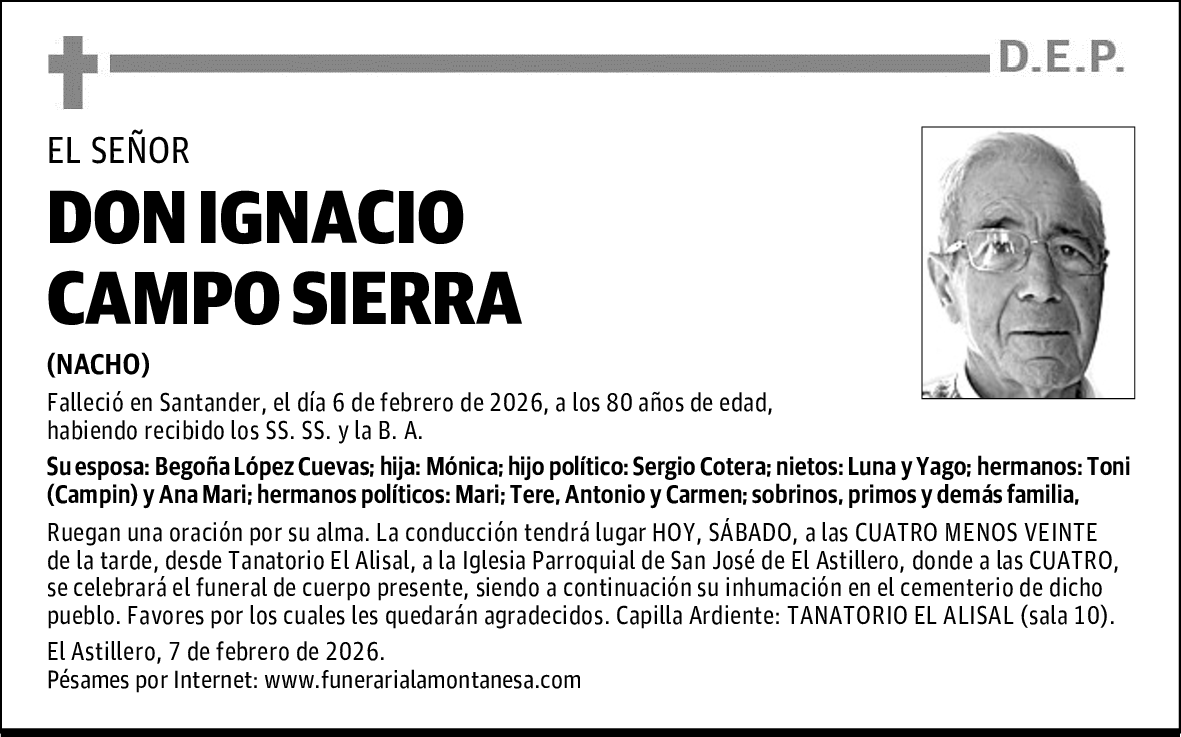 DON IGNACIO CAMPO SIERRA