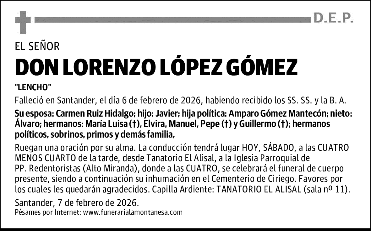 DON LORENZO LÓPEZ GÓMEZ