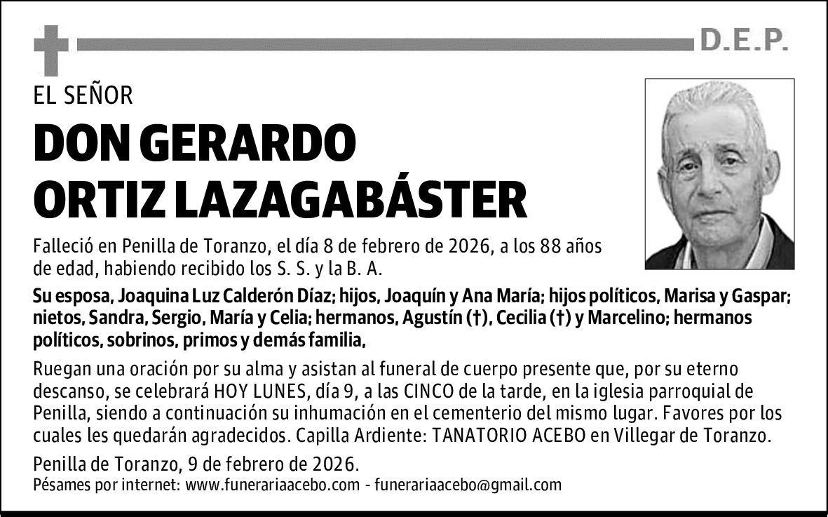 DON GERARDO ORTIZ LAZAGABÁSTER