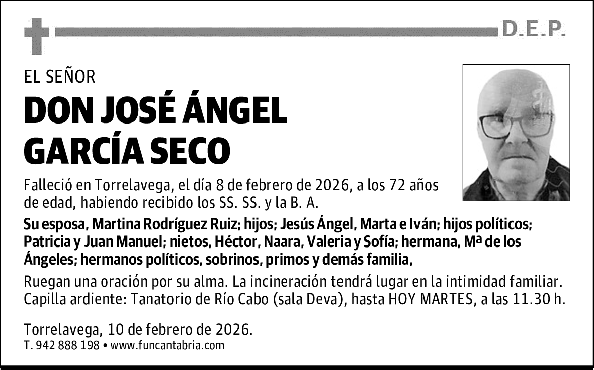 DON JOSÉ ÁNGEL GARCÍA SECO