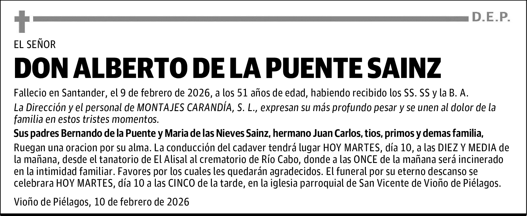 DON ALBERTO DE LA PUENTE SAINZ