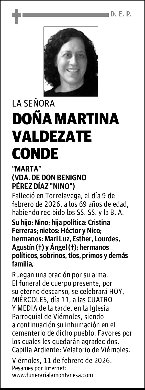 DOÑA MARTINA VALDEZATE CONDE