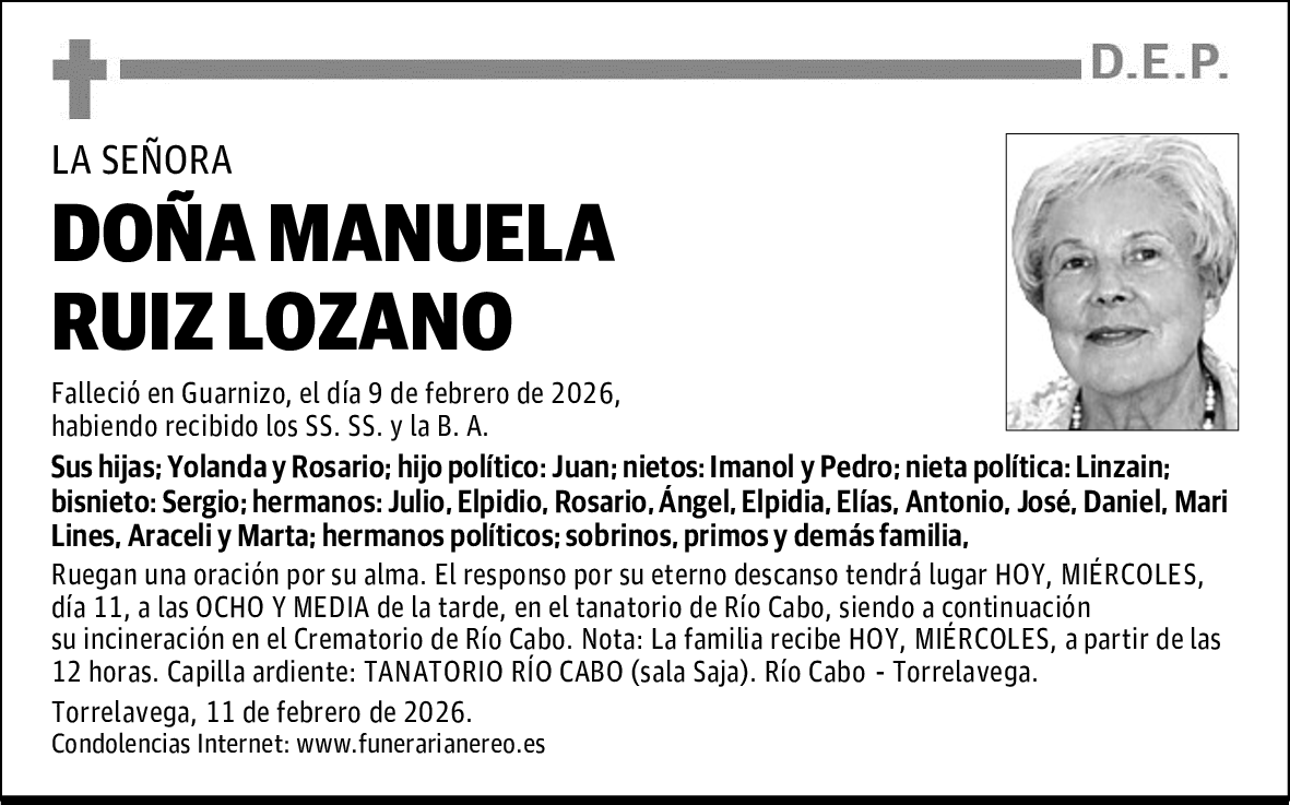 DOÑA MANUELA RUIZ LOZANO